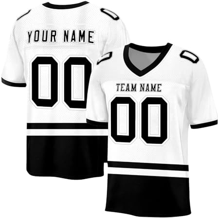 HGWOPGASD Maglia da Football Americano Personalizzata, Donna/Giovane/Uomo, Maglia Personalizzata, Cuciture Personalizzate, Nome e Numero Stampati Uniforme Sportiva A21