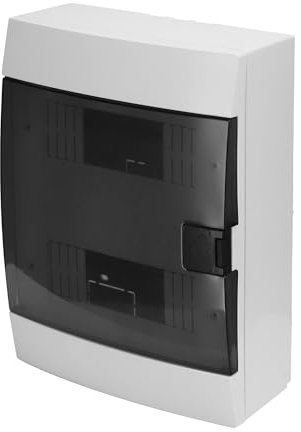 Coffret de Distribution Apparent 2 Rangée pour 16 Modules 110x215x290,5 mm IP40 - Blanc Boîtier Électrique en ABS - Coffret Électrique pour Installations Intérieures - Horoz Electric