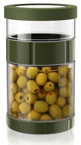 Gurkglas med sil, gurkglas som kan vändas med sil, glas konserveringsglas med sil, timglas, läckagesäker juice separator gurkglas att vända, för vinäger, gurka, oliv, kimchi och jalapenos (1 500 ml)