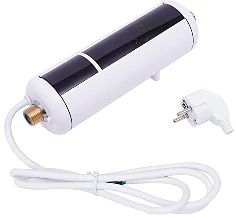 Repomanda 3500W Durchlauferhitzer Tankless 30-52°C Durchlauferhitzer Dusche mit LED-Touch Wasserdicht Mini Instant Warmwasserbereiter G1/2 Zoll 360° Montage Elektrischer Durchlauferhitzer
