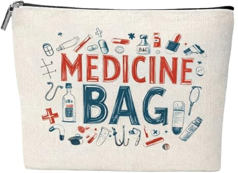 Personalised Medicine Bag,Portable Travel Storage Bag with Zipper,Small Makeup Bag Organizer for Women,Storage Case for Medicines,Travel Accessories for Medications, Pi/lls, First Ai/d & Cosm/etics
