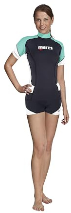 Mares Rash Guard Short Sleeve - She Dives, Maglia Protettiva da Mare a Manica Corta Donna, Multicolore, M