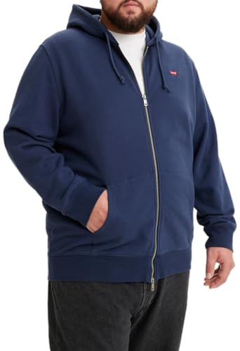 Levi's Sweat à Capuche zippé pour Homme Big & Tall Original Housemark, Académie navale, XL Plus Grand