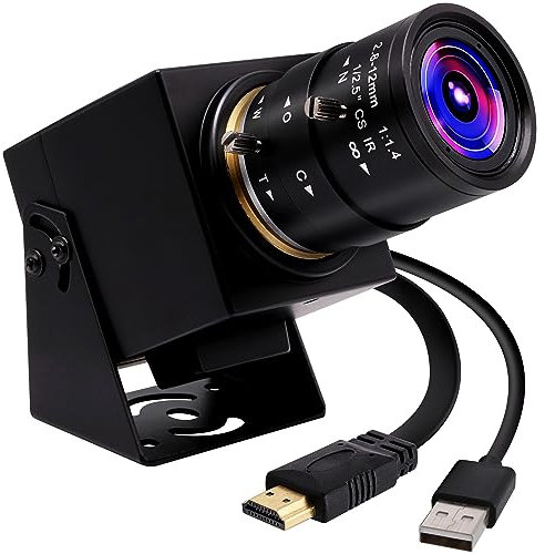 ELP 4K HDMI USB Kamera Weitwinkel 2.8-12mm Varifocal Focus Objektiv Webcam Nahaufnahmekamera,Ultra HD 2160P Webcam mit IM415 Sensor für Computer Live Streaming Meeting