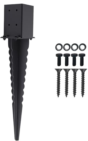 ICokin 1 Pcs 22 4x4 Fence Post Anchor Ground Spike (Fit 3.6x3.6) Post