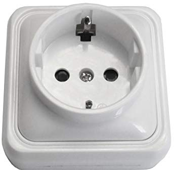 Fontini Bf bf-18 - Base enchufe schuko superficie 16a blanco bolsa