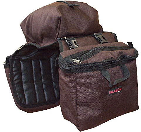 HILASON 14x12x6 Detachable Insulated Horse Saddle Side Bag | Saddlebag Bags for Horses Horn