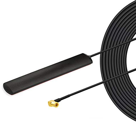 Bingfu DAB Car Aerial SMB Adhesive Mount Hidden Patch Antenna RG174 3M 9.8ft Coax Cable Compatible for DAB Tuner Radio Pioneer Pure Highway Alpine TechniSat Yamah Head Unit