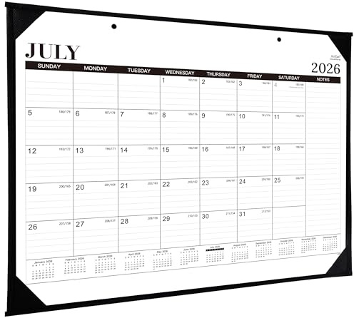 2026-2027 Desk Calendar - 18 Months Large Desk Calendar 2026-2027, Jul.2026 - Dec.2027, 22 x 17, 26-27 calendar Desk with Large Ruled Blocks, To-do List & Notes