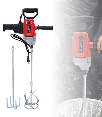 NeNchengLi Corded Heavy Duty Drill Mixer Set with Spade Handle 1/2Inch Electric Mixing Drill Machine 2400W Motor Concrete Mud Mixer Cement Paint Mortar Mixer Machine
