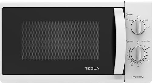 Microondas Tesla MW2030MW, Descongelación Rápida, Limpieza Fácil, 20L, Blanco