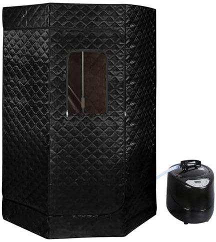 Sauna à vapeur pour la maison, sauna portable avec télécommande, espace de sauna portable peut soulager la fatigue, la perte de poids (Noir-D)