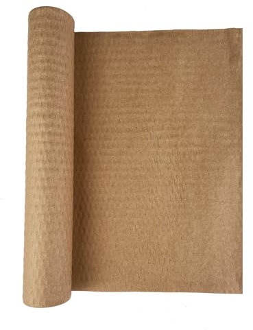 TERRARIDE Wabenpapier verpackungsmaterial 30cm x 10m, Noppenfolie Alternative, Verpackungspapier und füllmaterial für Pakete, Papier Noppenfolie, Bubble wrap Packing Rolle für umzug und Versand