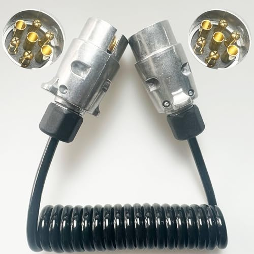 ETUKER Espiral Cable de Extensión Remolque 2M 7 Pines Alargador Cable Remolque para Coche RV