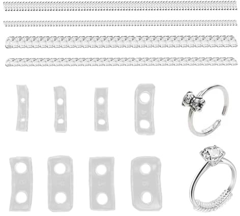28 Pièces Retrecisseur Bague Invisible, Reducteur Bague Silicone, Avec Troux d'Aération, Reducteur Bague Invisible, pour Bague Trop Grande, Réducteurs de Bagues pour Anneau Femme Homme