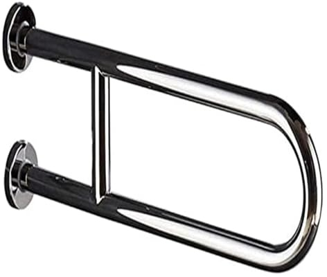 Agarraderas Pasamanos de seguridad for baño, con reposabrazos en forma de U, cromado pulido, for personas mayores con discapacidad, agarre for bañera, color cepillado(Polished,70Cm)