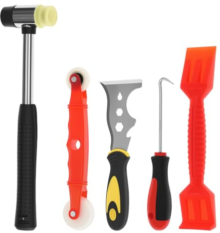 Lot de 5 outils professionnels pour vitrage de fenêtre - Kit d'outils efficaces avec poignée antidérapante pour la maison, l'atelier, le bureau