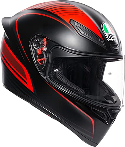 AGV CASCO K1 MULTI WARMUP MATT BLACK/RED S