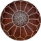 Poufs&Pillows Premium Echt Leder Pouf - Handgefertigt - Gefüllt geliefert - Ottoman, Sitzsack, Fußhocker, Polsterhocker (Cognac-Honig)