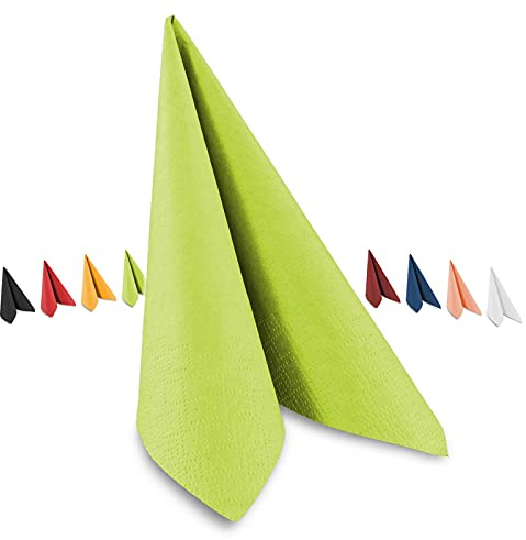Tafel-Servietten, 3-lagig, 33 x 33 cm, Inhalt 250 St., in unterschiedliche Farben, jeweils abgestimmt auf Einrichtung & Dekoration, für Gastronomie & Zuhause, kiwi