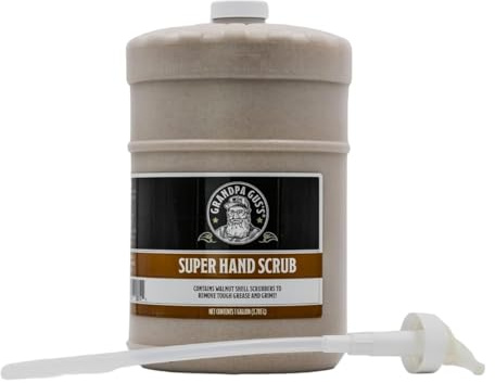 Grandpa Gus's Super Hand Scrub, Walnut Shell Scrubbers, Natural Handsoap, Degreaser for Automotive Mechanics & Constructors, 1 Gallon