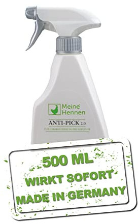 MeineHennen Anti Pick 2.0 500ML Sprühflasche, ein Mittel gegen Federpicken/Federfressen für Hühner und Wachtel im Hühnerstall. Anti Kannibalismus, zur Harmonisierung deines Geflügels.