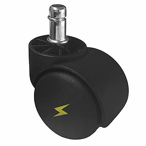 Vivol Bürostuhlrollen ESD - 5 Stück Set - 11 mm - Universale ableitfähige Bürostuhl Rollen