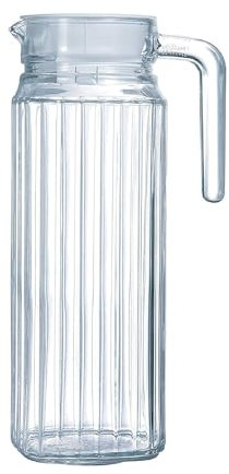 RMTL Fridge Jug with Lid 1.2 Litre Picnic Water Glass Jar Pitcher for Iced Tea, Juice, Water (1.2 L)