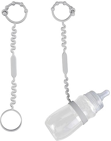 2pcs Correa Biberón, Silicona para Tazas de Sorber Correa Elástica para Botella Correa para Taza de Sorber para Niños para Silla Alta, Cochecito, Hogar, al Aire Libre