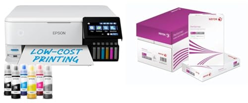 Epson EcoTank ET-8500 A4 Wi-Fi Ink Tank Photo Printer & Xerox Performer Multifunktions-Papier, Weiß, 80 g/m², A4, 1 Karton, 5 Packungen, 2500 Blatt, 5 Stück (1er Pack)