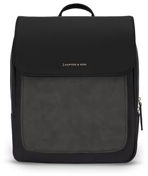 Kapten & Son Rucksack Tromso All Black 9 L | Rucksack Damen & Herren Schwarz | ideal als Tagesrucksack, Daypack, Rucksackhandtasche