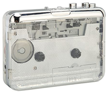 Reproductor de Casete Portátil con Sonido Estéreo Claro Radio FM, Batería Recargable, Conector para Auriculares de 3,5 Mm, Reproductor de Cinta de Casete, Estilo Retro,