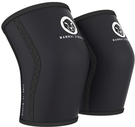 Mammal Strength Knee Sleeves V2.0-7 mm Neoprene Compression Knee Sleeves for Weightlifting, Gymnastics, Powerlifting, Olympic and Cross Training - (1 pair) Provides Support and Protection (XS)