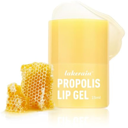 Gel pour les lèvres à la propolis, baume pour les lèvres au miel, baume et masque hydratant pour la nuit, 12 heures d'hydratation durable, cadeaux pour les femmes, distributeur hygiénique à torsion