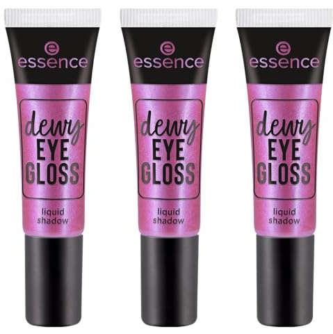 essence dewy EYE GLOSS liquid shadow, Lidschatten, Nr. 02, Rot, weichzeichnend, strahlend frisch, vegan, Nanopartikel frei, ohne Parfüm, ölfrei, 2er Pack (8ml)