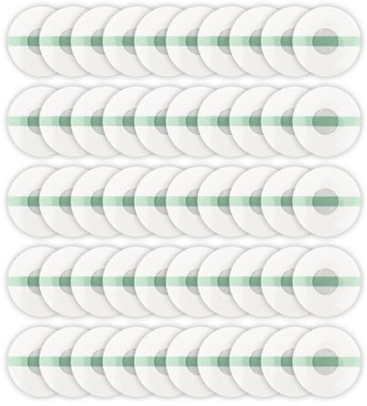 50 Piezas Parches Adhesivos, Protector para Sensores Cubiertas para Sensor Parches para Sensores Adhesivos Amigables Resistentes al Agua Dura a Lungo Ideales para Deportes Natación y Uso Diario