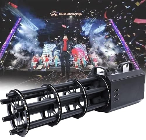 Macchina spara coriandoli Macchina spara coriandoli elettronica, controller DMX 512, 4 porta coriandoli con maniglia per il trasporto Luci a LED per DJ Palco Celebrazione Matrimonio