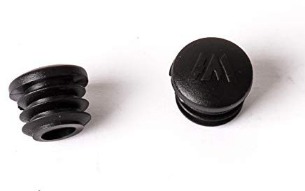 2 Stück Fahrrad Lenker End Stopfen Kappen MTB 19mm Bar End Plugs Gummi Schwarz