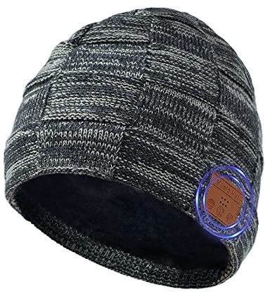 COTOP Gorro de Invierno Bluetooth 5.0, Regalos Originales, Gorro de Punto Musical para Hombres y Mujeres con Auriculares estéreo y micrófono Manos Libres, Regalos de cumpleaños para Amigos, familias