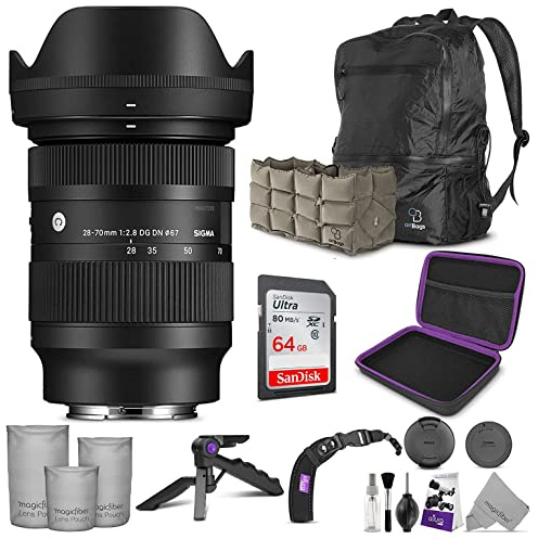 Sigma 28-70mm f/2.8 DG DN Contemporary Lens for Sony E Mount with Altura Photo Advanced Accessory and Travel Bundle