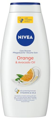 NIVEA Orange & Avocado Oil Pflegedusche, Duschgel mit Vitaminen & natürlichen Ölen, feuchtigkeitsspendende und pH-hautneutrale Cremedusche mit zartem Orangenduft (750 ml)