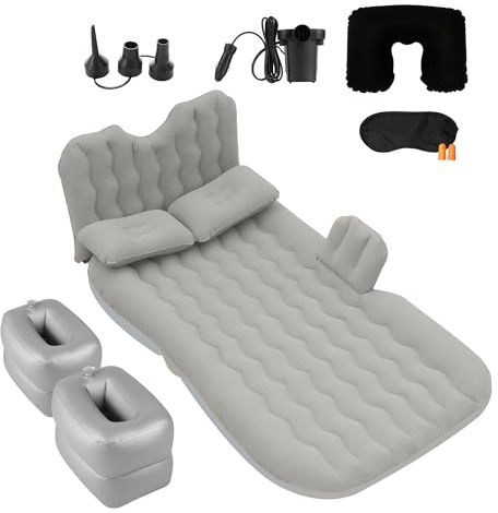 Icelus Inflatable Car Air Mattress for Back Seat of Cars, Camping Bed, Portable Blow Up Mattress, 135×90 cm, Universal SUV