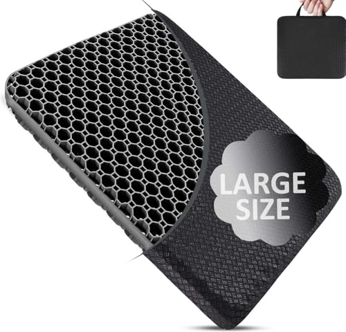Airllantry Seat Cushion, Gel Seat Cushion for Long Sitting– Back, Sciatica, Tailbone Pain Relief Pad, 19in Seat Pad for Car, Office Chair, Wheelchair, Soft Support for Long Trips