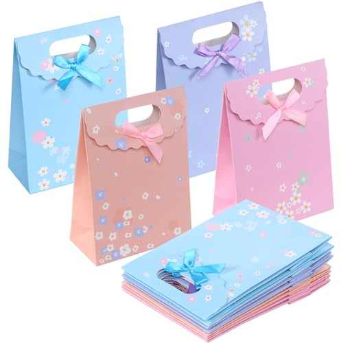 Aruicheng Gift Bags - 12 Pack Party Bags for Birthday Wedding Valentine Thanksgiving & Daily Use - 16x6x12 CM