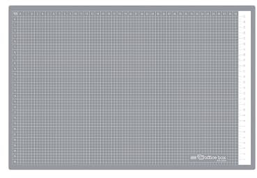 Professionelle Schneideplatte mit 5 mm Dicke, 5 Schichten, selbstheilend, mit Gitter und Linealen, maximaler Schutz, waschbar und robust von Office Box (A3-30 x 45 cm)