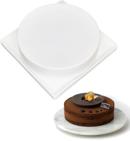 SEABABOO Silikon Hjärta Tårtform 20 x 20 cm Hjärtformad Tårtform Hjärta Bakform Silikon Tårta Muffin Tårta Grädde Chokladkaka (Rund, 18 x 18 cm)