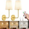 JESLED 15000mAh Battery Operated Wall Lights Set of 2 | Dimmable Magnetic LED Wireless Wall Lights with Remote | 11 Colour Temperatures | No Wiring Needed for Bedroom & Living Room
