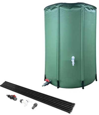 Jiimhte Barile di Pioggia Pieghevole, Raccoglitore di Acqua piovana, Smontare Il Serbatoio di stoccaggio 'Acqua Pieghevole, Contenitore da Giardino di Grande capacità con Raccolta Pioggia per