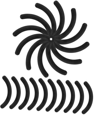 minkissy 48 Stück Streifen Für Wimpernzange Nachfüllungen Für Wimpernzangen Auge Pads Unterlage Ersatz Eisstockschießen Universelle Nachfüllung Für Wimpernzangen Lockenwickler Gummi Schwarz