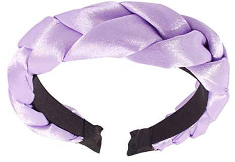 VALICLUD Seiden Satin Haarband Geflochten Damen Stirnband Gepolstert Modischer Kopfschmuck Party Geschenk Zufälliger Stil
